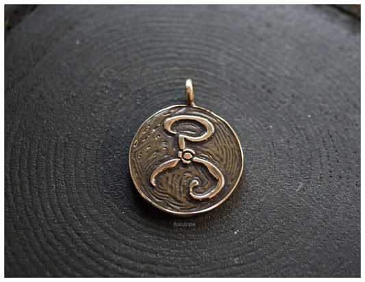 Colgante Signo Amarillo de bronce