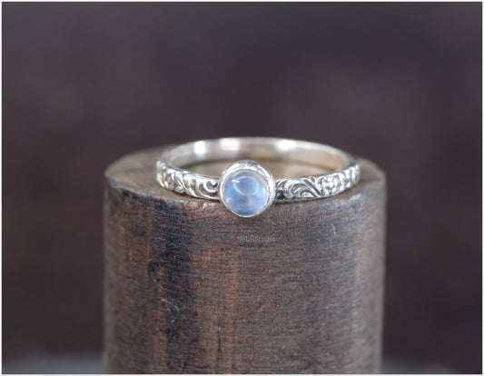 Anillo Rose plata con Piedra de luna