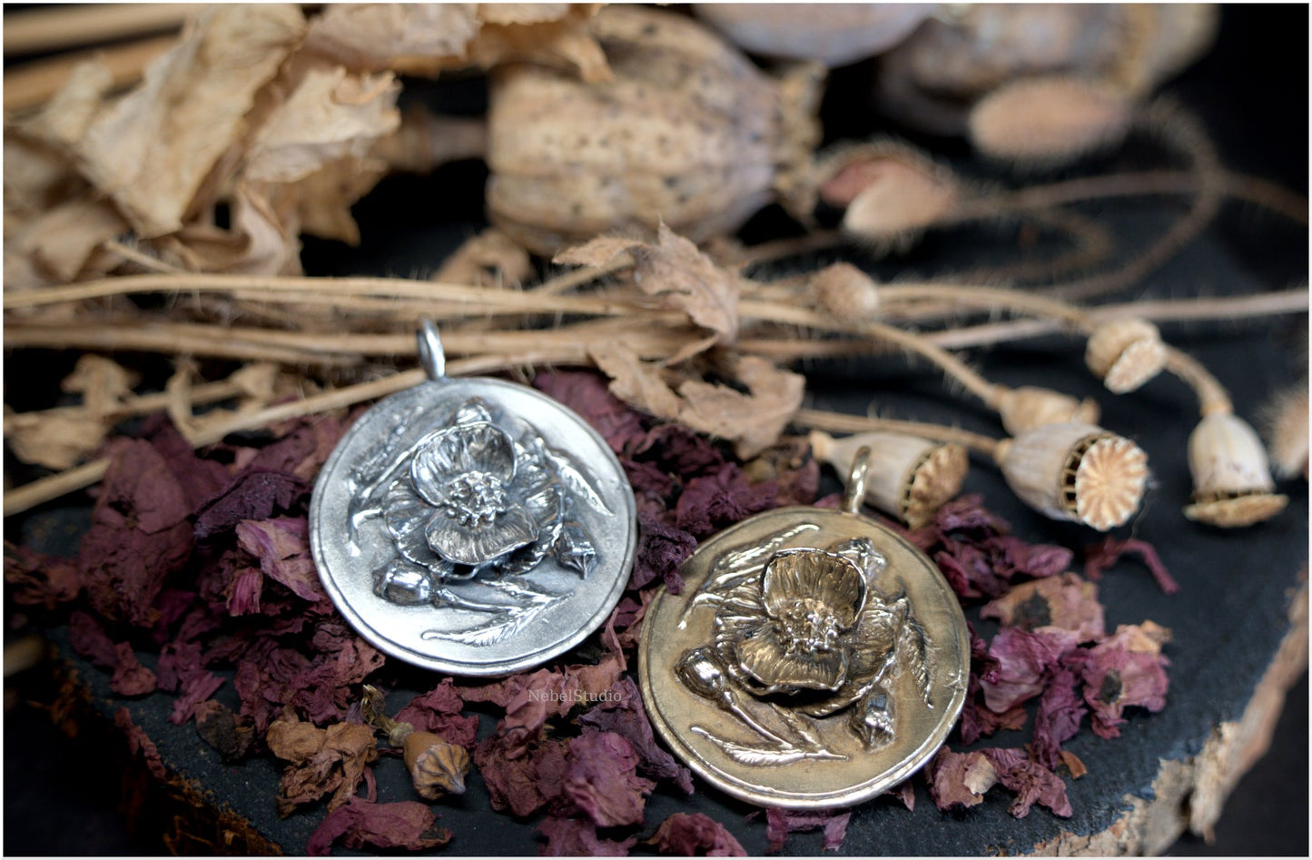 Colgante Amapola bronce