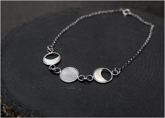 Pulsera Fases Luna plata "Trivia"