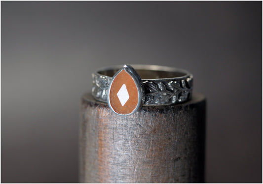 Anillo Hojas de Roble plata Edición Otoño Nueva versión