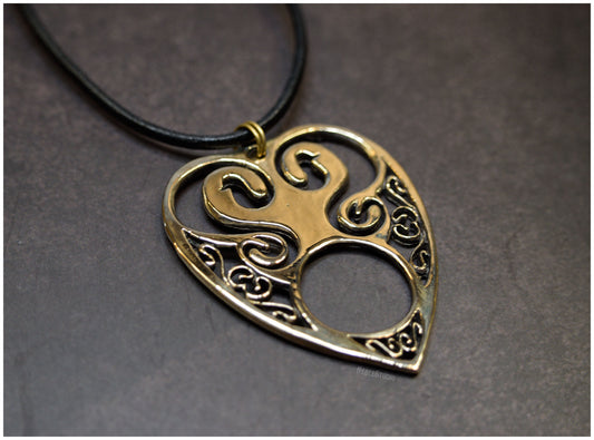 Colgante La Séance bronce tamaño grande lado cordón cuero