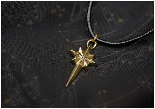 Colgante estrella Ad Astra tamaño mediano bronce cordón