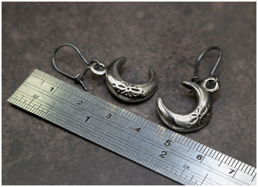 Pendientes Luna de plata