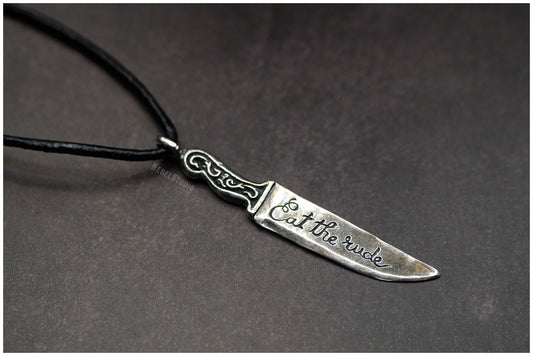 Colgante cuchillo Eat the Rude plata