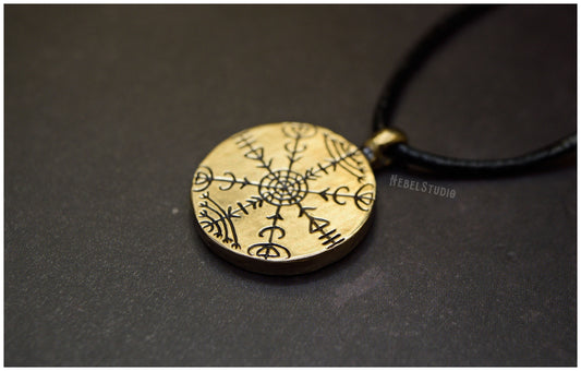 Colgante Veldismagn bronce brillo cordón