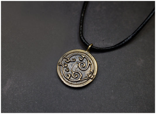 Colgante Smial puerta hobbit bronce cordón