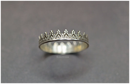 Anillo corona Alienor plata