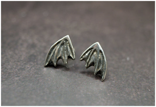 Pendientes Alas de dragón plata Medida mini