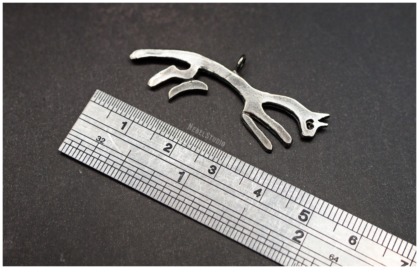 Colgante caballo plata medidas