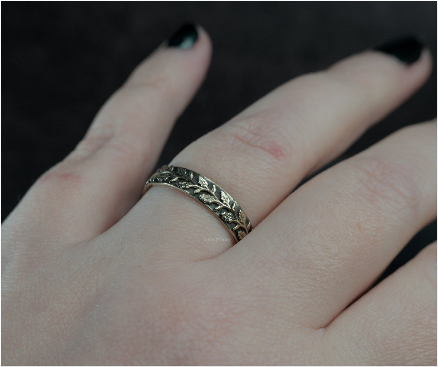 Bronze Oak Leaves Ring