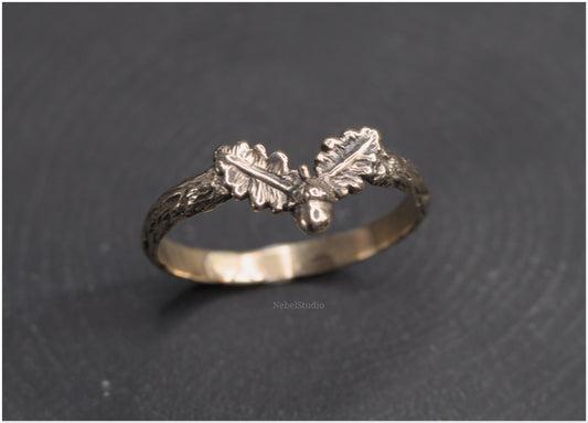 Anillo Quercus bronce