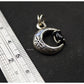Colgante Luna de plata con ónice negro talla marquesa