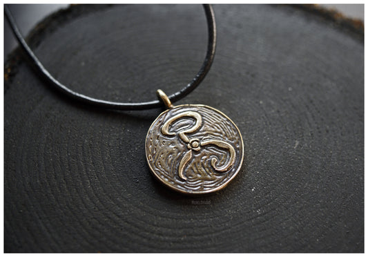 Colgante Signo Amarillo de bronce