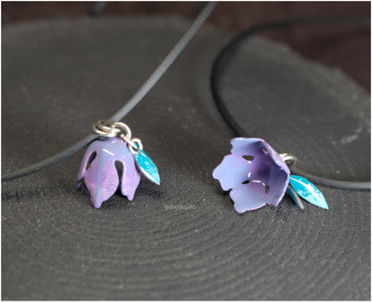 Blue Enamel Campanula Pendant