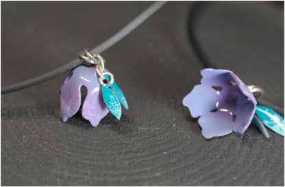 Blue Enamel Campanula Pendant