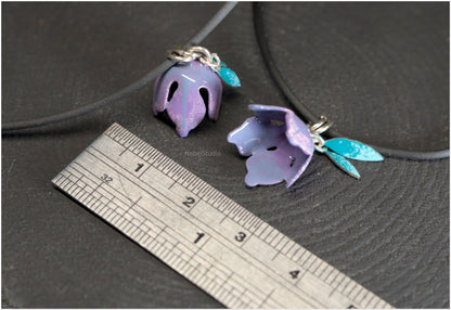 Blue Enamel Campanula Pendant