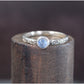Rose Silver Ring with moonstone