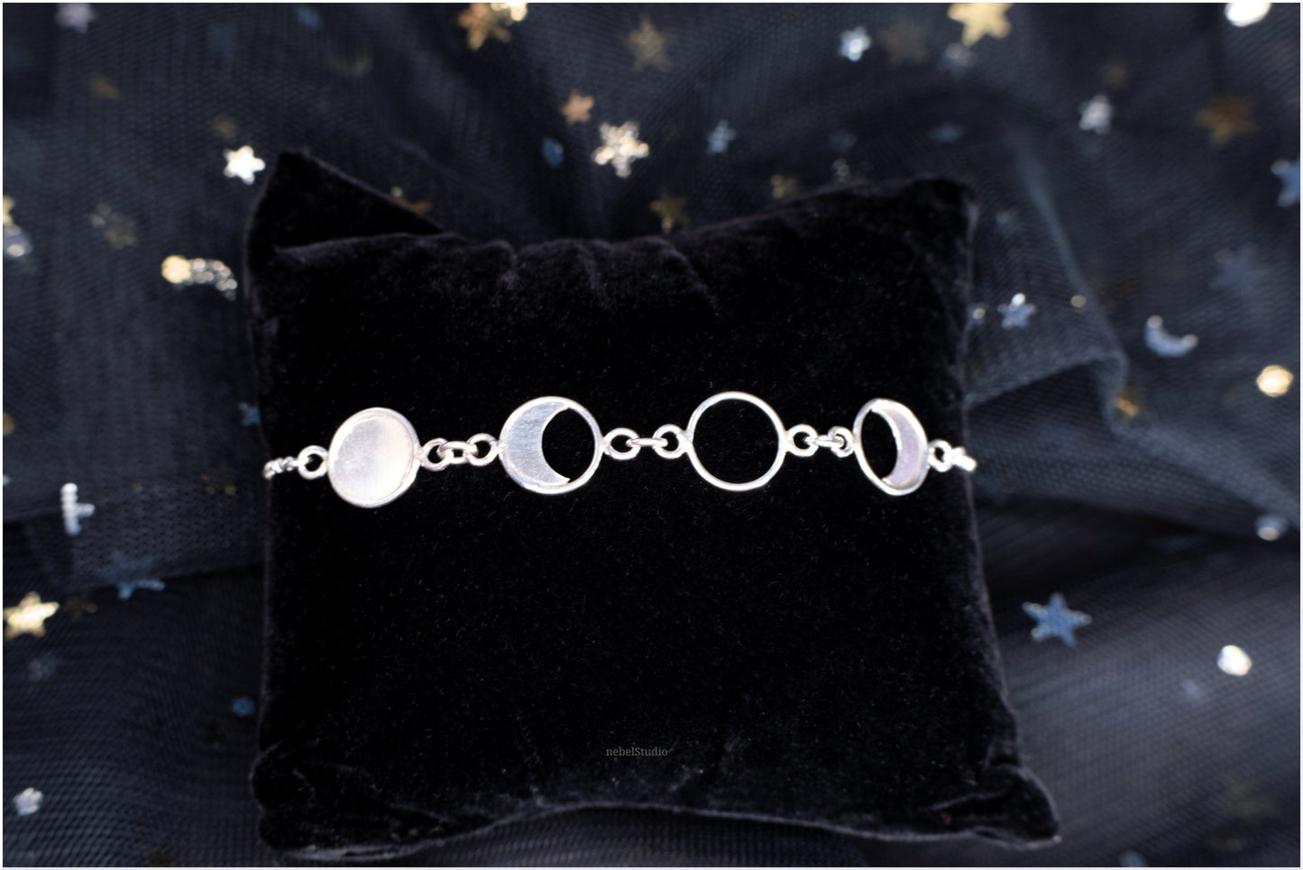 Pulsera Fases Luna plata "It's not a phase"