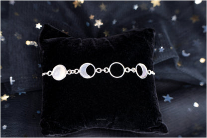 Pulsera Fases Luna plata "It's not a phase"