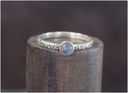 Liquidación - Anillo Rose plata con Labradorita