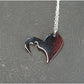 Colgante y pendientes corazón con gato