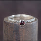 Anillo Rose plata con Granate