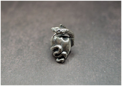 Colgante manzana serpiente plata o bronce