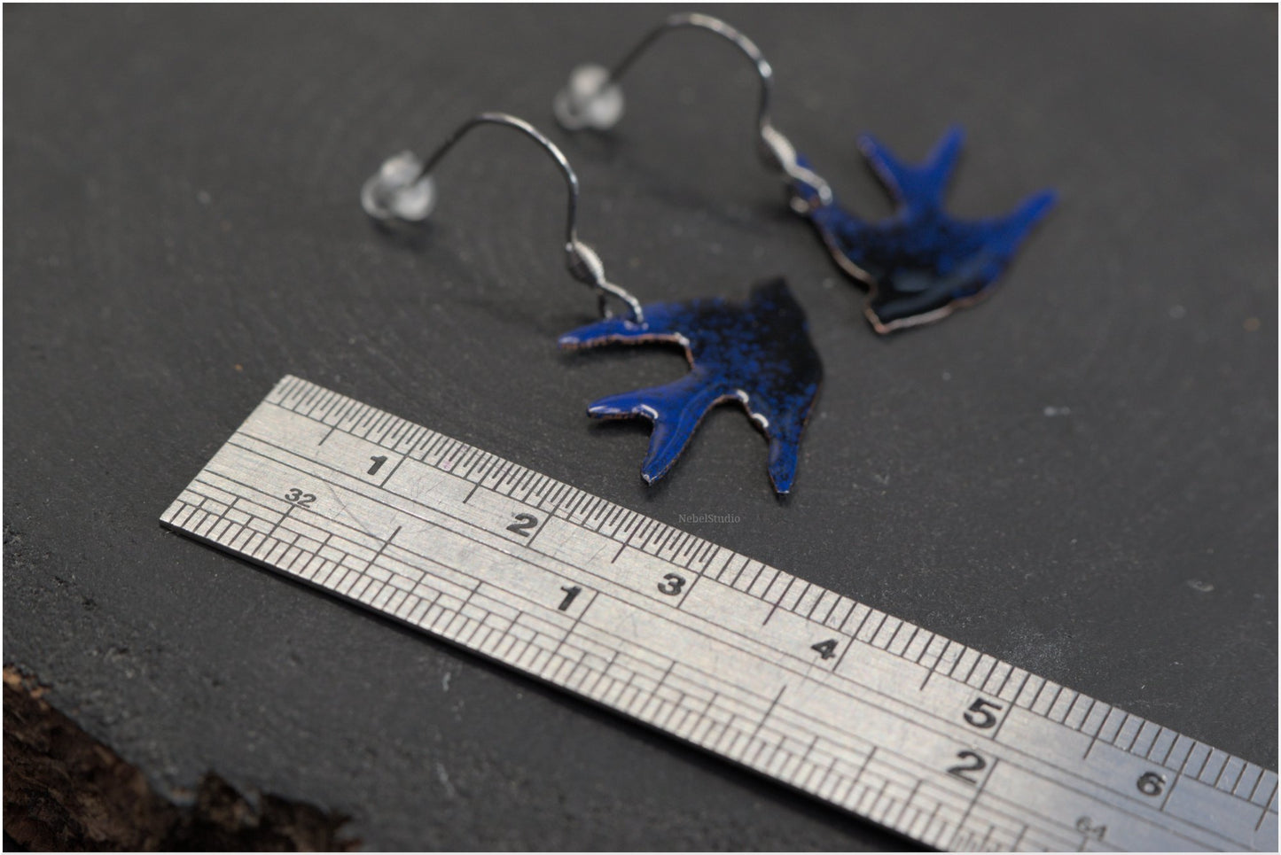 Enamelled Swallow Pendants-2 sizes
