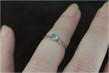 Liquidación - Anillo Rose plata con Piedra de luna