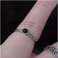 Anillo Rose plata con Obsidiana