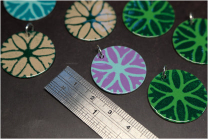 Daisy Wheel Steel Pendants