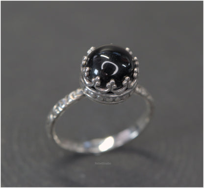 Anillo Plata y ónice -Pieza única - Talla 6 US