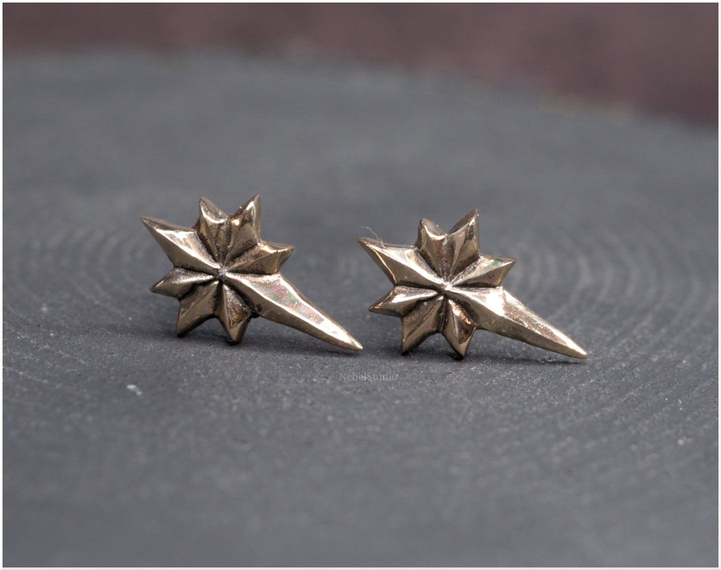 Pendientes estrella Ad Astra tamaño pequeño bronce