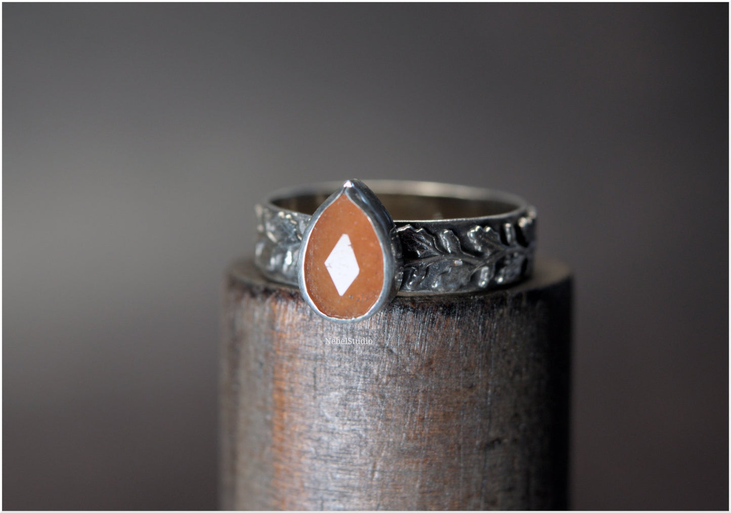 Anillo Hojas de Roble plata Edición Otoño Nueva versión