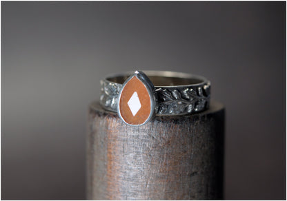 Anillo Hojas de Roble plata Edición Otoño Nueva versión