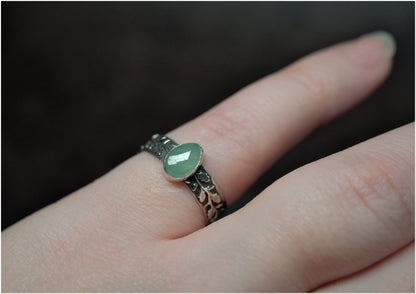 Anillo Hojas de Roble plata Edición Primavera Nueva versión