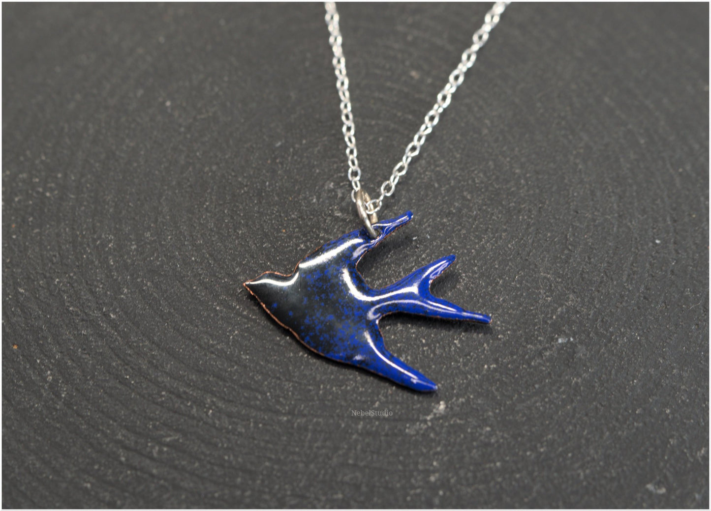 Enamelled Swallow Pendants-2 sizes