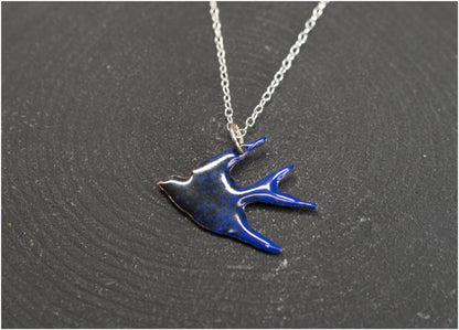 Enamelled Swallow Pendants-2 sizes