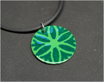 Daisy Wheel Steel Pendants