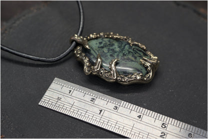 Pendant Pulp Nouveau Bronze and Kambaba Jasper OOAK 4