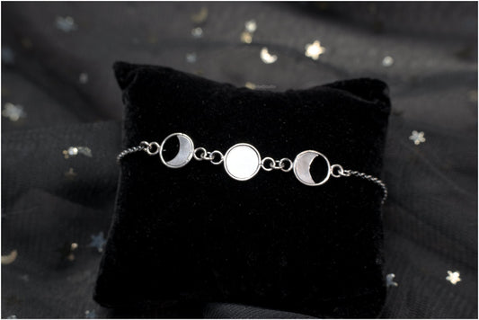 Pulsera Fases Luna plata "Trivia"