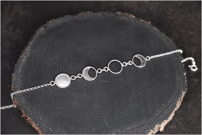 Pulsera Fases Luna plata "It's not a phase"