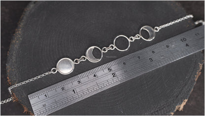 Pulsera Fases Luna plata "It's not a phase"