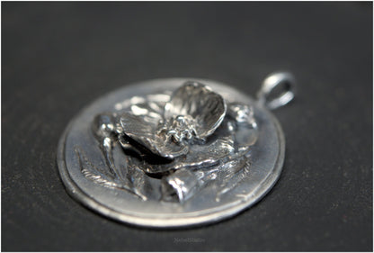 Colgante Amapola plata o bronce