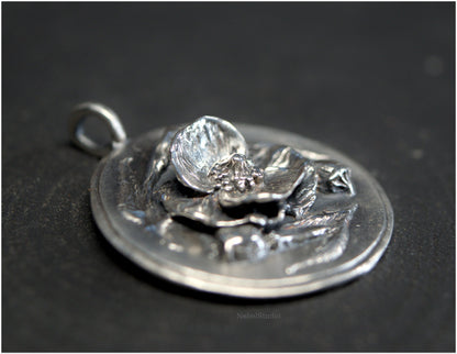 Colgante Amapola plata o bronce