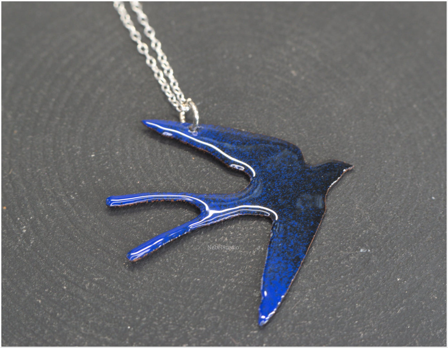 Enamelled Swallow Pendants-2 sizes
