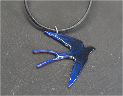 Enamelled Swallow Pendants-2 sizes