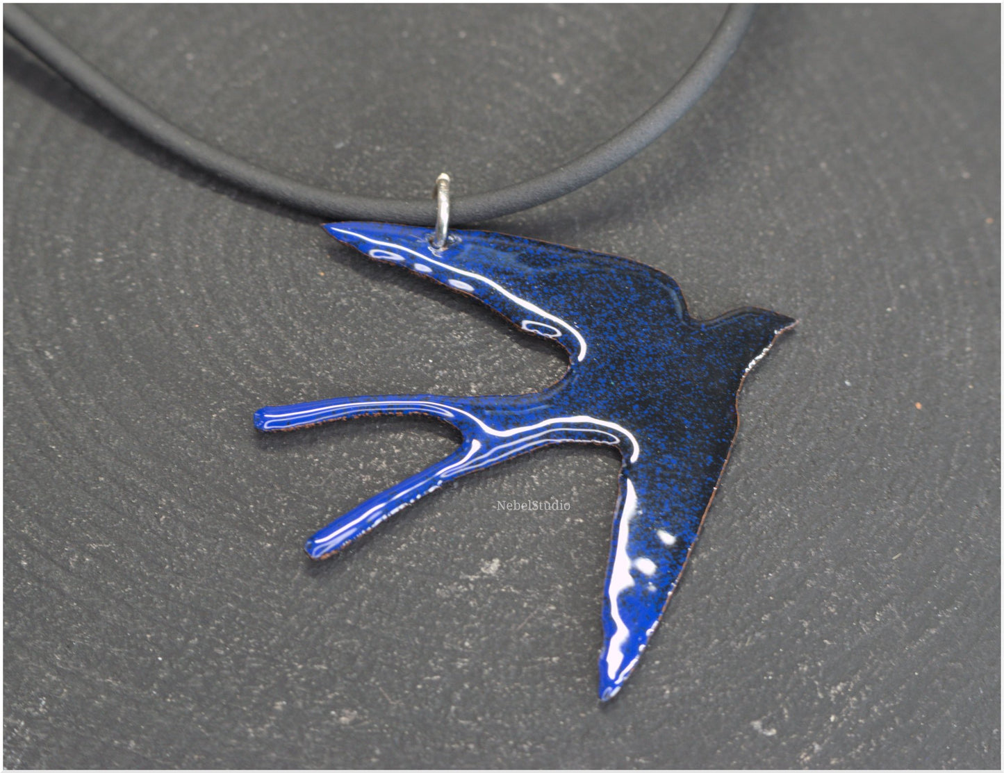 Enamelled Swallow Pendants-2 sizes