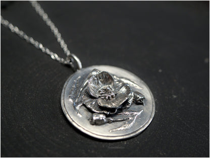 Colgante Amapola plata o bronce